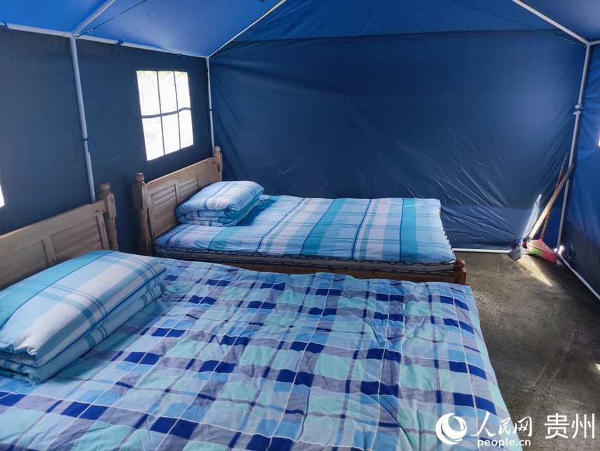 桂儒金一家居住的應(yīng)急安置點(diǎn)。人民網(wǎng) 唐杰攝