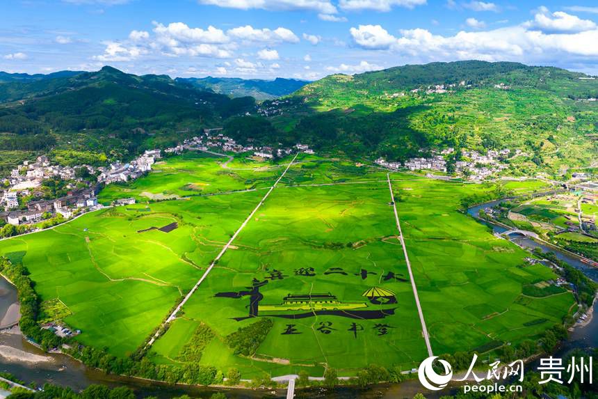 航拍開陽縣禾豐鄉底窩壩壩區。人民網 涂敏攝