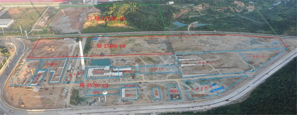 正在建設中的海生玻璃項目。