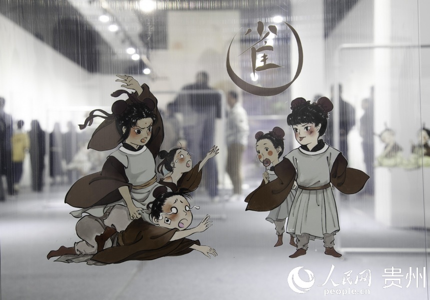 現(xiàn)場展出的部分作品。人民網(wǎng) 龍章榆攝