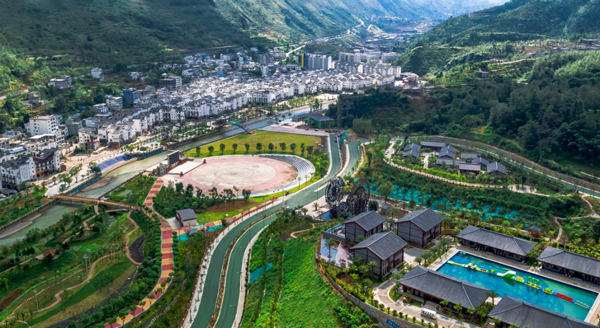 水城區蟠龍鎮百車河溫泉康養度假區。