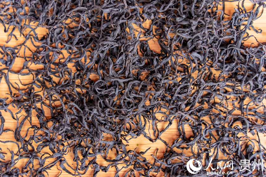 活動現場展出的普安紅茶。人民網 涂敏攝