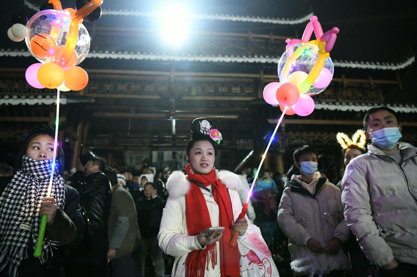 舟溪甘囊香蘆笙會“起堂儀式”現場。楊仁海攝