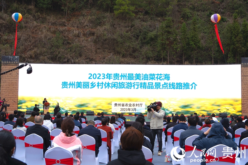 2023年貴州最美油菜花海發布。人民網 陽茜攝