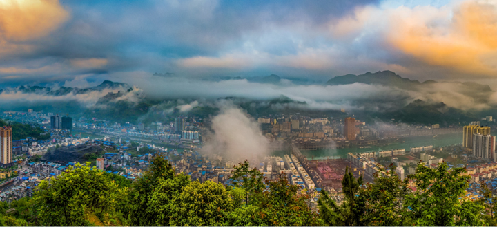 沿河縣城。沿河縣融媒體中心提供