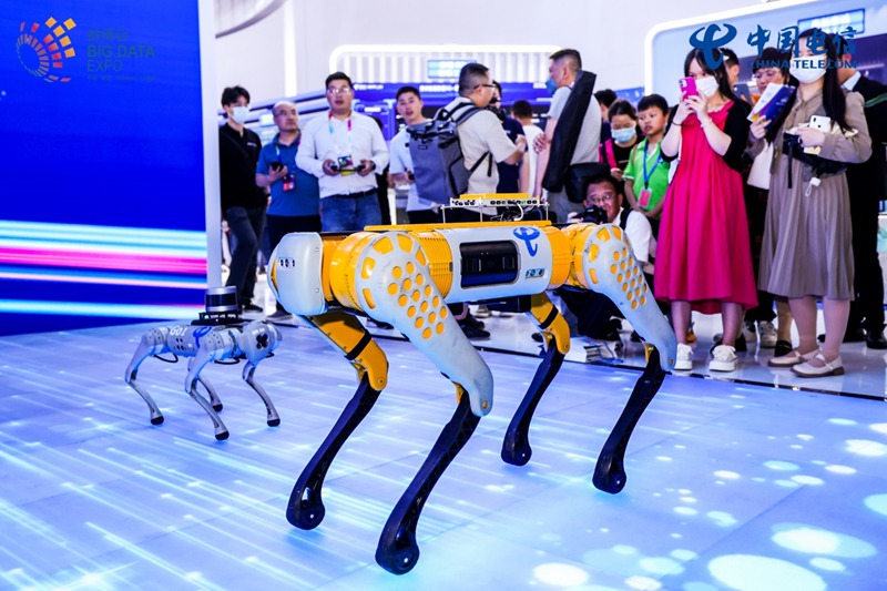 中國電信攜“云”精彩亮相2023數博會。