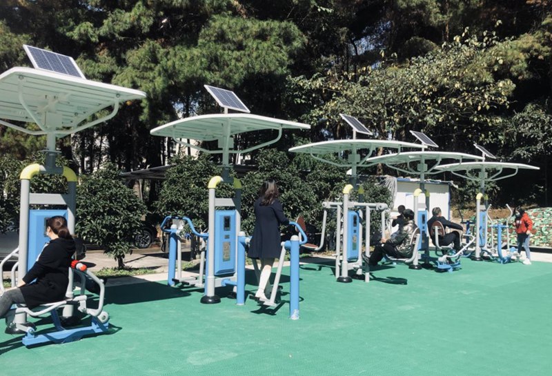 3、金陽街道松園社區(qū)智能健身驛站。