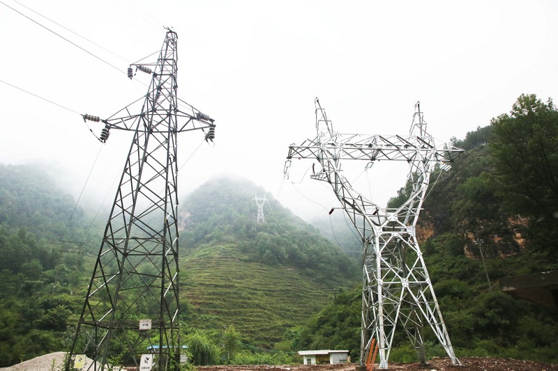 洛澤河提水工程高壓輸電線路。