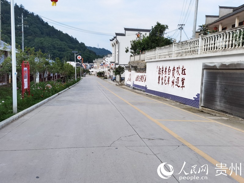 干凈整潔的村莊道路。人民網 王秀芳攝