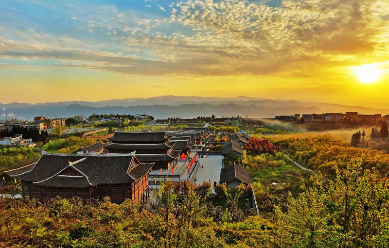 大方縣慕俄格古城景區(qū)貴州宣慰府。黃承義攝