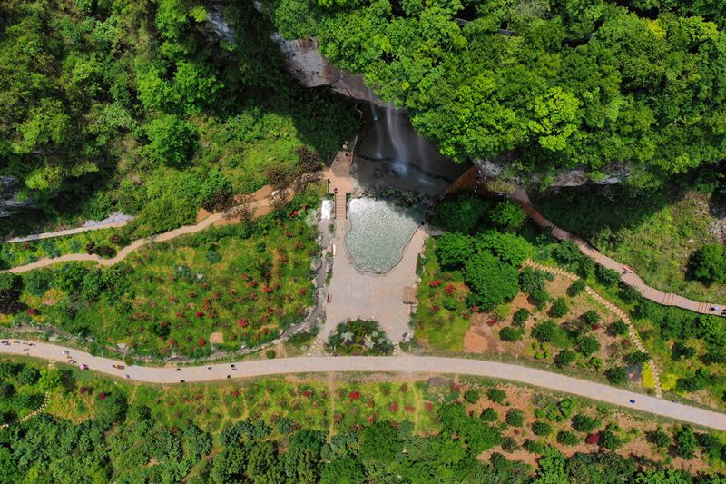 航拍大方縣九洞天景區(qū)峽谷風(fēng)光。袁德智攝