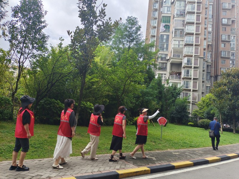 社區志愿者參與巡邏。金元社區黨總支供圖