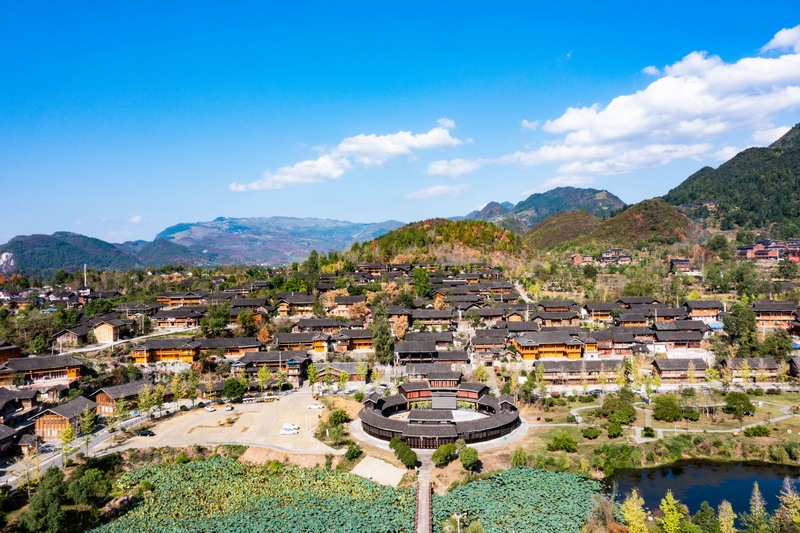 龍潭古寨全景。務川縣委宣傳部供圖