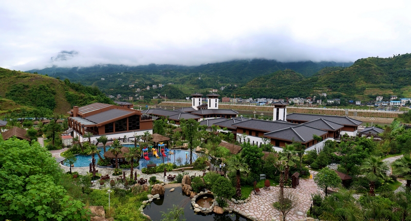 思南九天溫泉全景圖。