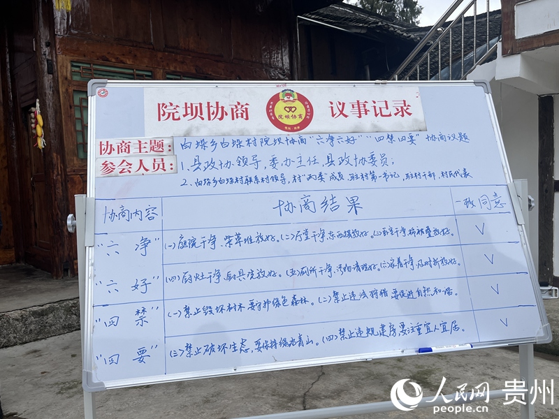 院壩協商結果。人民網 陳潔泉攝