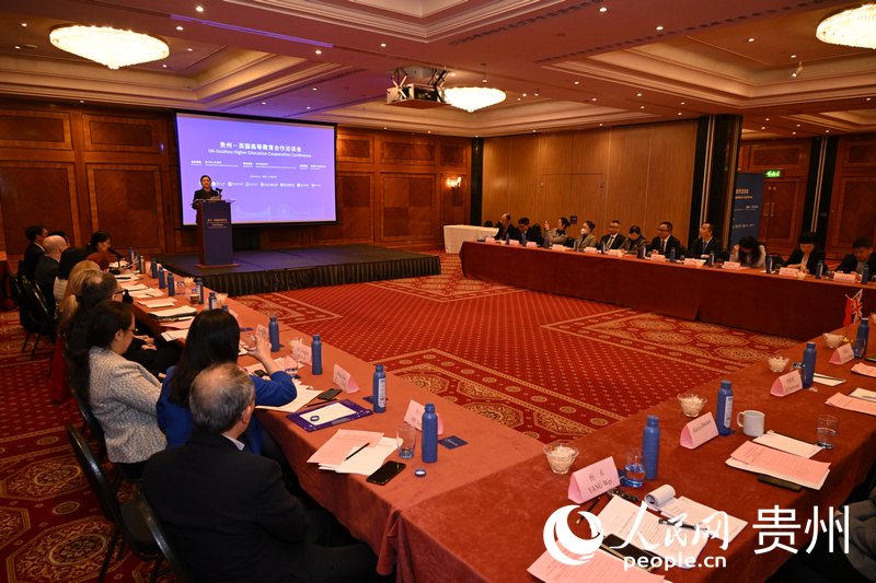 貴州—英國高等教育合作洽談會現場。人民網 郭錦標攝