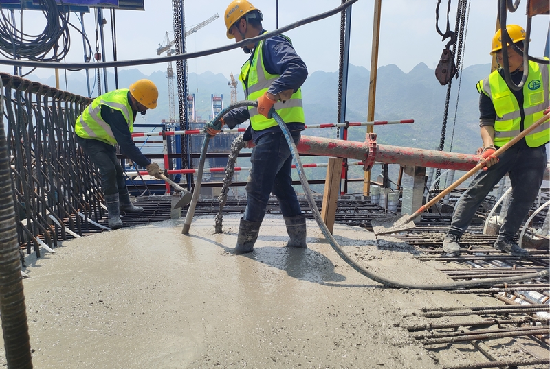 澆筑現場。黃河攝