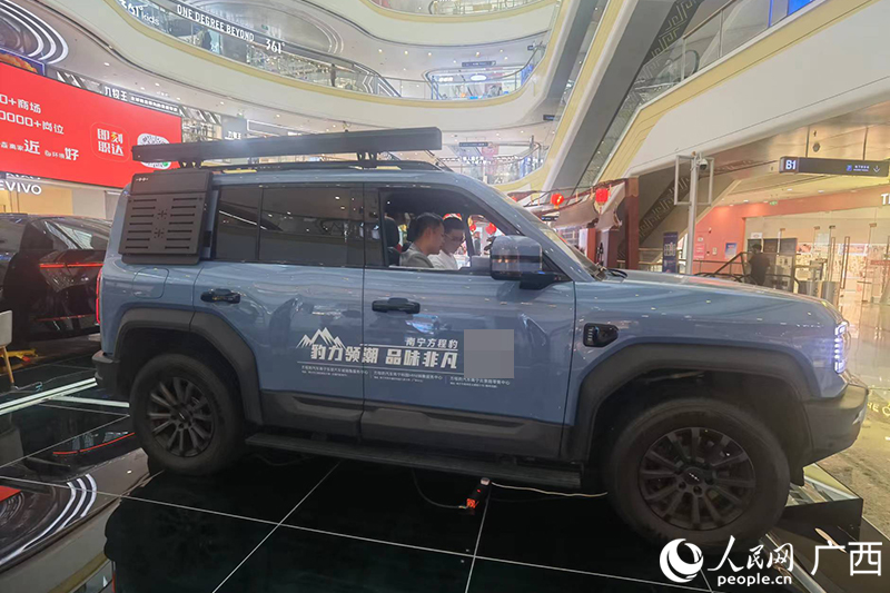 消費者在商場選購汽車。人民網記者 陳燕攝