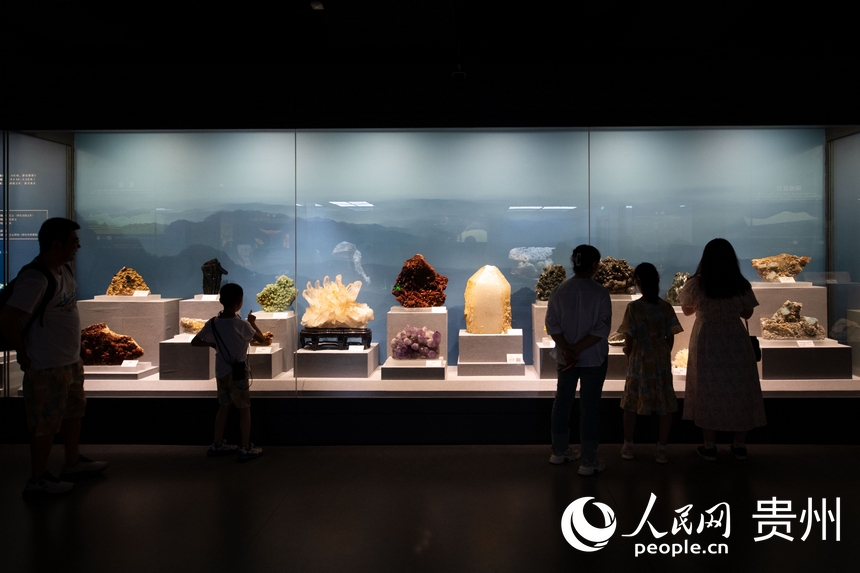 6月21日，在貴州省地質(zhì)博物館，游客正在參觀游覽。人民網(wǎng)記者 翁奇羽攝