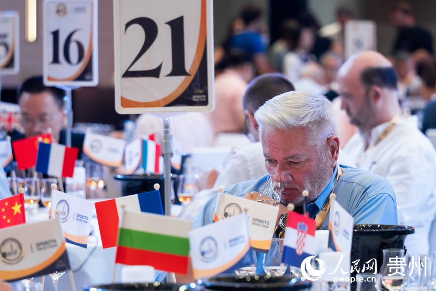 2024（貴州·仁懷）布魯塞爾國際烈性酒大獎賽現場。人民網記者 涂敏攝