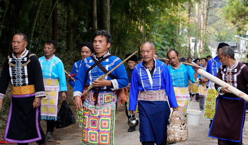 清鎮市麥格鄉龍灘村舉行苗族祭鼓節。