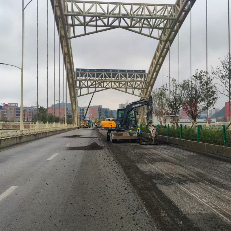 龍鳳大橋維修施工現場。 (2)