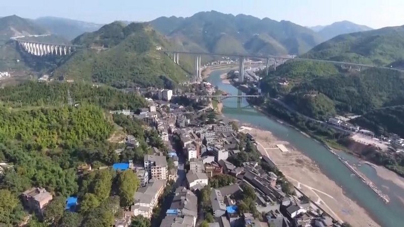 土城古鎮航拍。(習水融媒供圖)