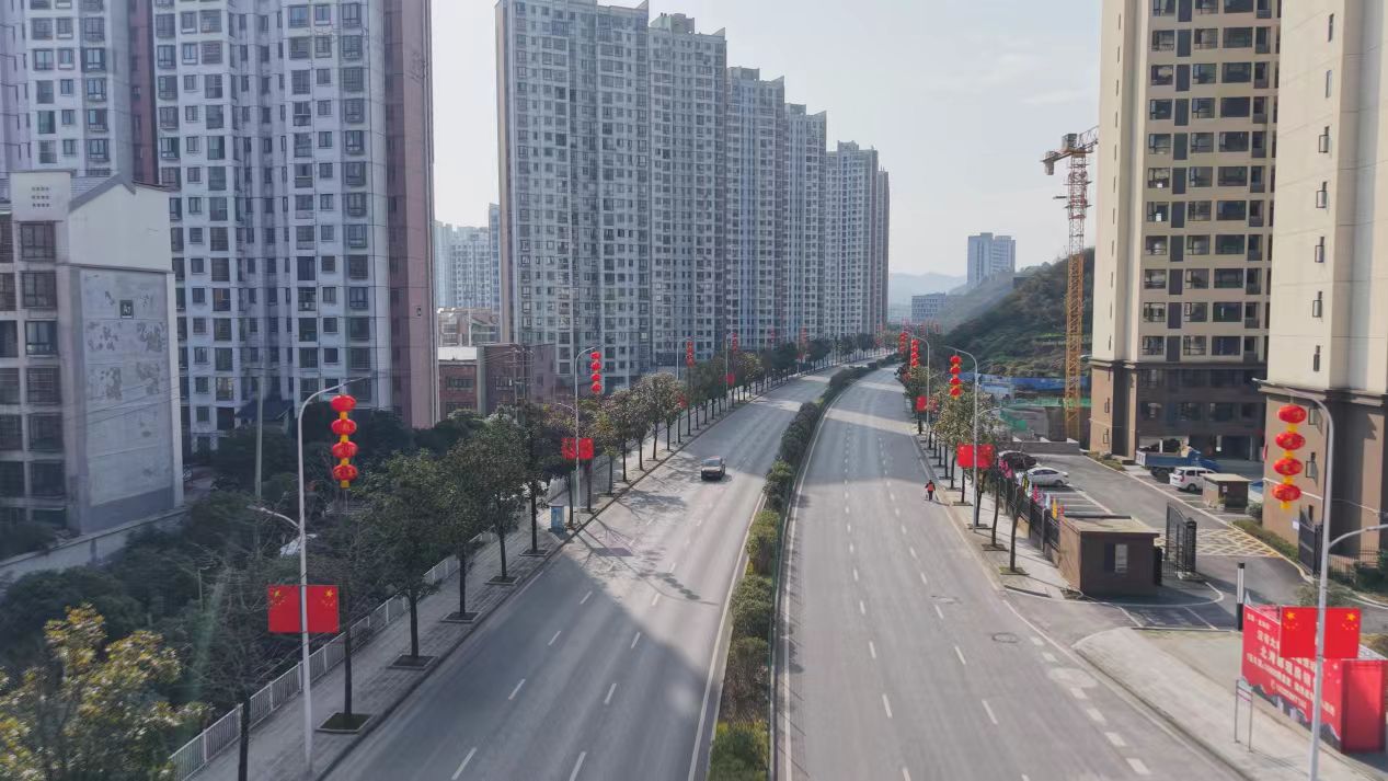 息烽縣城新春氛圍。