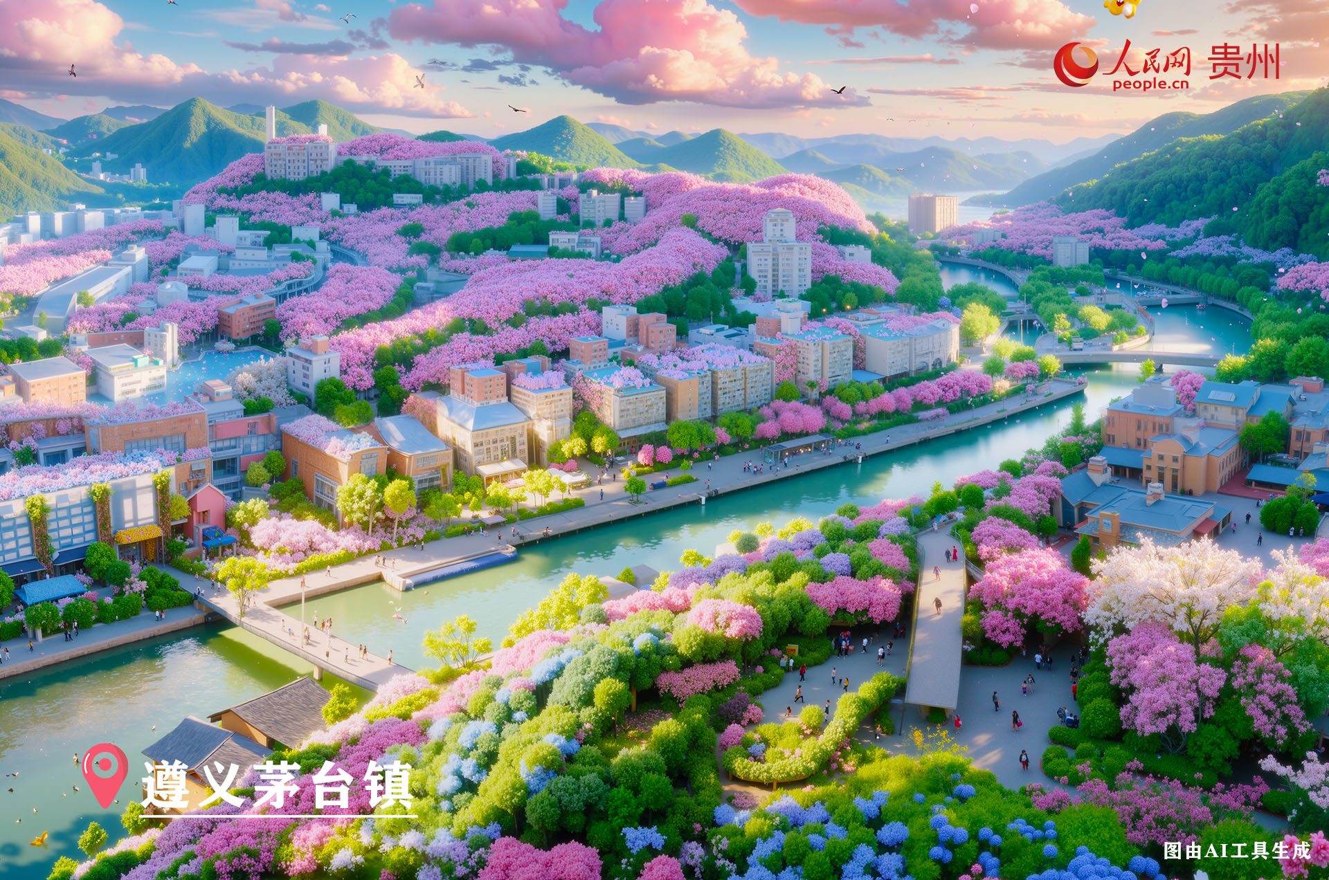 遵義茅臺鎮,隸屬貴州省遵義市仁懷市,地處貴州西北部,大婁山脈西段北側 ,赤水河穿鎮而過。它是 “中國第一酒鎮”,白酒業興盛,茅臺等知名品牌云集。集古鹽、長征、酒文化于一體,有 1915 廣場、紅軍四渡赤水紀念塔等景點,酒旅融合發展,獨具魅力。