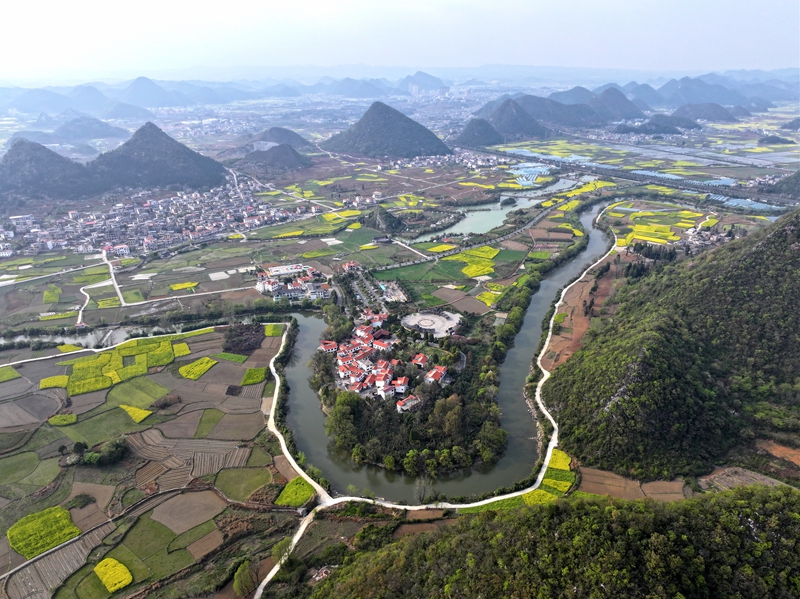 小河灣景區鳥瞰圖。