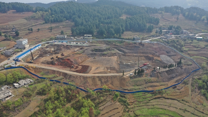 赫章縣天麻、核桃加工產(chǎn)品展覽廳及天麻博物館建設(shè)現(xiàn)場(chǎng)。謝永奇 攝.JPG