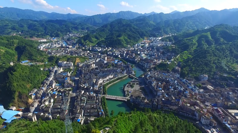 雷山縣城俯瞰圖。