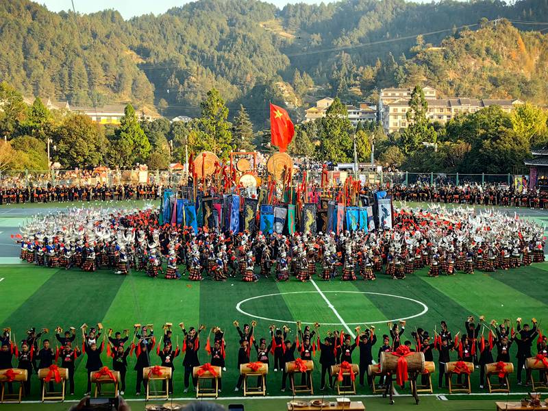 雷山縣一年一度的苗年節(jié)。聶蕾攝