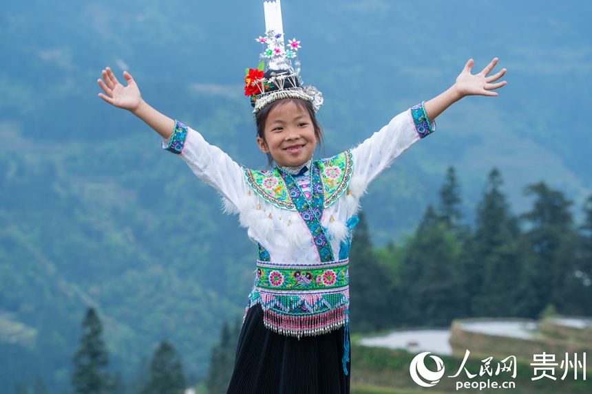 貴州省從江縣加榜梯田“開秧門”春耕儀式。人民網 陽茜攝