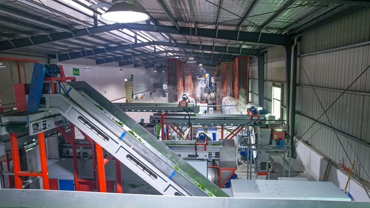 碾茶創(chuàng)新中心生產(chǎn)車間。