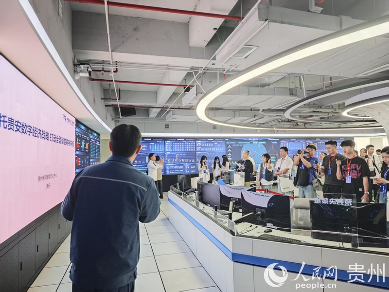 媒體調研團實地走訪貴州電網智能作業中心。人民網 黃小桃攝.jpg