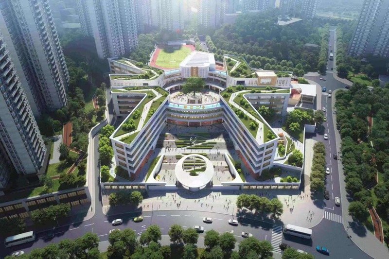 印江自治縣第二小學效果圖。