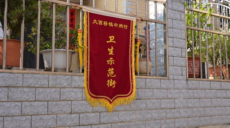 大西橋鎮中所村衛生示范街。