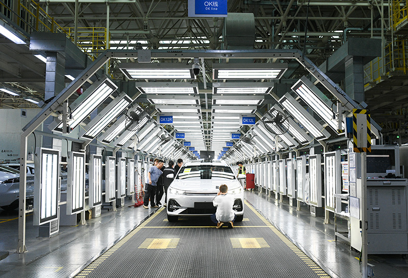 吉利汽車貴陽制造基地一隅。武敏攝