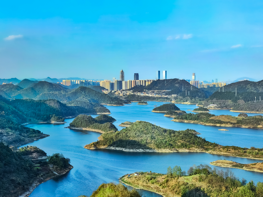 貴陽阿哈湖群島。湯恩博攝