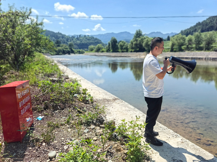 防溺水工作現場。