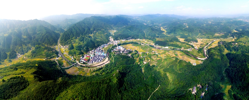 官和鄉全景圖。