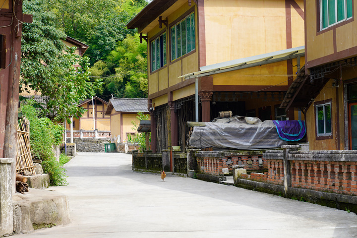 圖為太壩村潔凈街道。黃婷婷攝