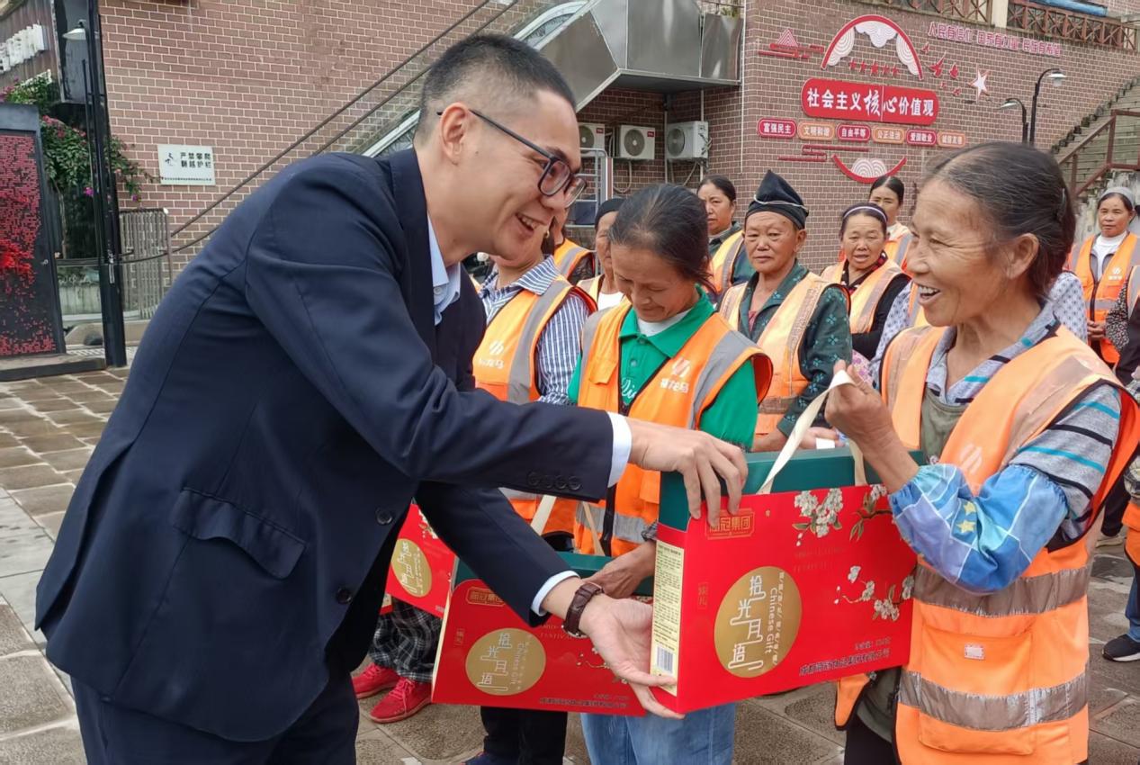 慰問活動現場。