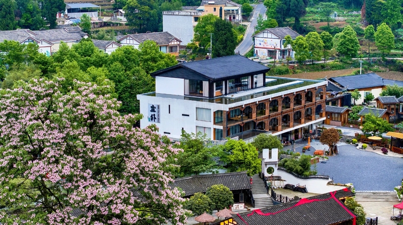 長崗鎮藺田村塵外楠山民宿。