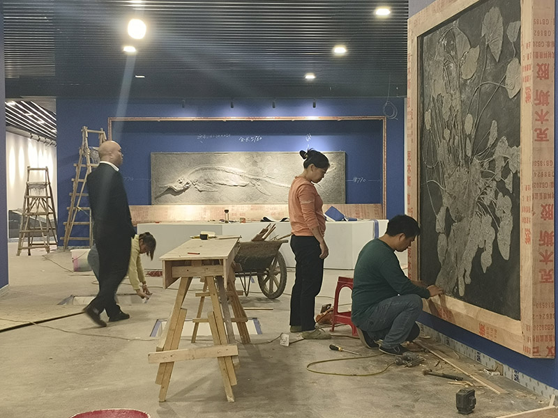 中國天眼景區(qū)地質(zhì)博物館施工現(xiàn)場。